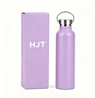 Bouteille isotherme personnalisée avec logo, vente en gros, 350 ml, gobelet en acier inoxydable 304 avec poignée de transport en métal