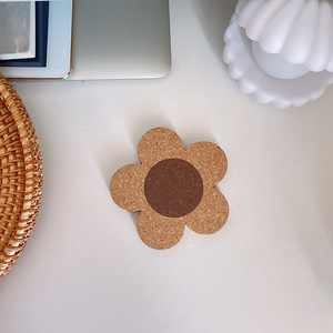 Ins Style Flower Type Cork <b>Coasters</b> Custom <b>Heat</b> Resistant Petal <b>Coasters</b> - Product Image 3