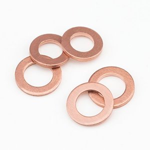 220 피스 구리 엔진 씰 플랫 링 개스킷 패스너 세트 미터법 씰링 와셔 10 가지 크기의 구색 - Product Image 5