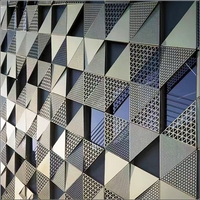 Panneau de façade en alliage d'aluminium perforé ignifuge, revêtement PVDF, revêtement mural extérieur, taille personnalisée