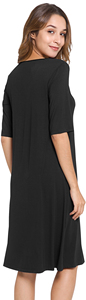 Camisones <span class=keywords><strong>de</strong></span> Viscosa <span class=keywords><strong>de</strong></span> Bambú RTS para Mujer, Camiseta <span class=keywords><strong>de</strong></span> Dormir <span class=keywords><strong>de</strong></span> Manga Corta, Camisón con Cuello en V, Ropa <span class=keywords><strong>de</strong></span> Dormir <span class=keywords><strong>de</strong></span> Talla Grande - Product Image 3