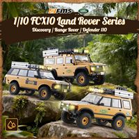 Voiture RC FMS FCX10 Camel Trophy 1/10 Ranger Defender Discovery RC Crawler 4WD avec carrosserie rigide, modèle sous licence