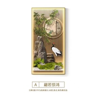 Entrée Décoration Peinture Nouveau Style Chinois Paysage Peinture Couloir Suspendu Peinture Bambou Entrée avec Lumière Murale