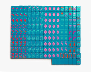 Nuove Tessere di Mahjong Americane Personalizzate di Lusso con Design Moderno e Stampa Blu Carminio per Intrattenimento con <span class=keywords><strong>Scacchi</strong></span> e Carte - Product Image 5