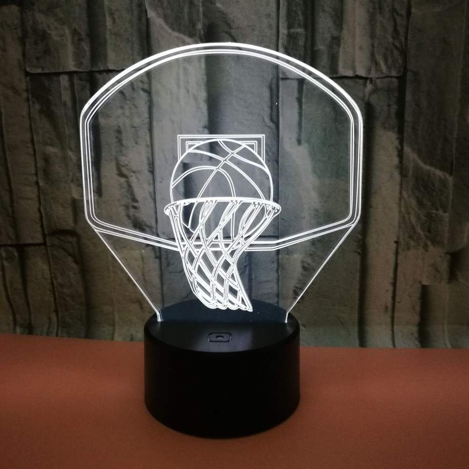 Lámparas LED con batería AA, luz nocturna táctil, lámparas acrílicas, luz nocturna, Bases LED táctiles, lámpara 3D para dormitorio, decoración colorida para el hogar