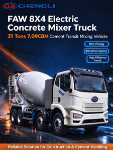Camión Mezclador de Concreto FAW 8X4 de 31 Toneladas y 7.09 CBM, Vehículo de Transporte de Cemento, Mezcladora de Concreto Móvil de Nueva Energía para Construcción - Product Image 1