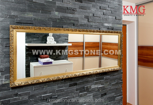 Revestimento De Parede De Pedra De Ardósia Natural Preto para Design De Blocos Exterior Estilo Chinês Resistência À Erosão Antiácida para Hotéis Villas - Product Image 2