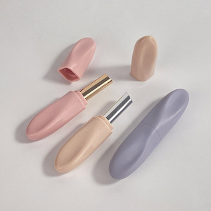 Tubo de Lápiz Labial Irregular de Plástico de 3g, Apertura Inclinada, Envase de Bálsamo Labial con Forma Única, Cierre Giratorio a Presión, Tubo de Cera, Serigrafía - Product Image 3