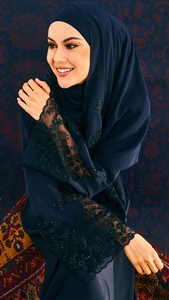 Vêtements pour femmes du Moyen-Orient de style populaire, Abaya de Dubaï, broderie en dentelle, robe maxi pour femmes turques, mode musulmane Abaya - Product Image 2