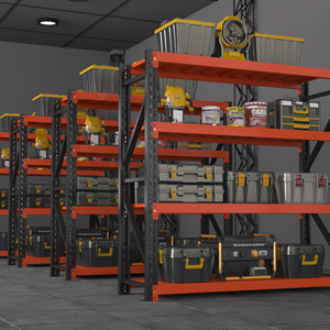 Estantería Industrial Ajustable Sin Pernos de 200 kg/Nivel, Estanterías de Acero para Almacén, Sistema de Estanterías Metálicas con Protección Contra la Corrosión - Product Image 5