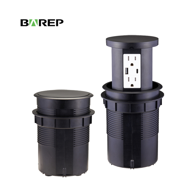 Pop Tabletop Socket for Countertops 1 USB Type-C Port 1 USB Port GFCI Outlet Tamper Resistant ETL for Kitchen Power Outlet