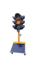 Feux de signalisation LED portables à énergie solaire en matériau PC, vert, rouge, jaune et flèches de compte à rebours, 200 mm, 300 mm, 400 mm
