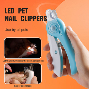 Ciseaux à ongles pour animaux de compagnie en acier inoxydable portables rechargeables à LED pour chiens et chats - Product Image 3