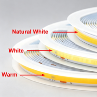 Bande LED COB 220V 240 LED/m, sans driver, haute luminosité, flexible, éclairage décoratif intérieur, IP20, dimmable 3000K-6500K