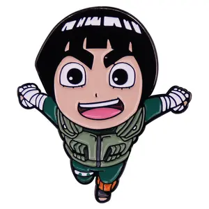 3cm properti fisik shinobi Rock Lee pin lencana logam untuk penggemar Anime Uzumaki Ninja sebagai hadiah