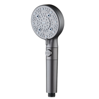 Ensemble de pommeau de douche multifonction en plastique ABS finition chromée avec interrupteur marche/arrêt, pulvérisateur intégré, design moderne pour salle de bain