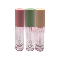 CY338 Tubes vides en plastique blanc de 15 ml pour brillant à lèvres/rouge à lèvres avec bouchon à vis, surface colorée par injection, logo OEM pour la vente en gros