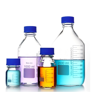 <strong>1000ml</strong> Laboratory Round Glass <strong>Bottle</strong> with Blue Screw Cap 1 Liter Glass Media Storage Reagent <strong>Bottle</strong> - Product Image 6