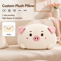 Coussin en forme de tête de cochon mignon et doux, personnalisable, pour événements Comic-Con / articles de soutien pour fans, commande en gros