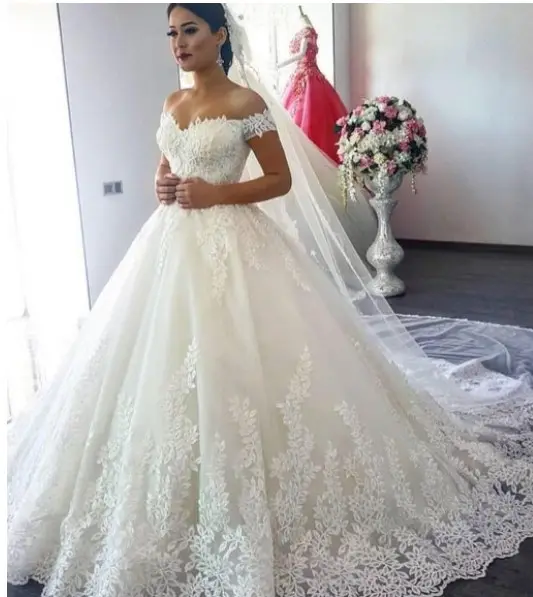 D7313 Cheap white wedding dress bridal gown bride dress