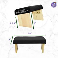 Chaise de méditation pliable en bois noire élégante et moderne, banc de yoga zen, tabouret à genoux, coussin de prière, genouillère Seiza