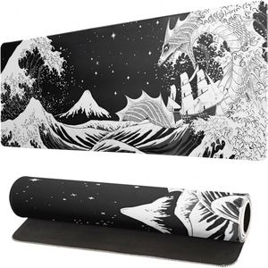 แผ่นรองเมาส์ลายสตาร์รี่ไนท์อาร์ตผ้ารูปสี่เหลี่ยมผืนผ้า 700x300 มม. แผ่นรองโต๊ะทำงาน SANXING - Product Image 4