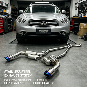 Système d'échappement Catback pour <span class=keywords><strong>Infiniti</strong></span> FX50 5.0L <span class=keywords><strong>V8</strong></span> 2009-2019 en acier inoxydable, silencieux de performance racing, amélioration du son - Product Image 1