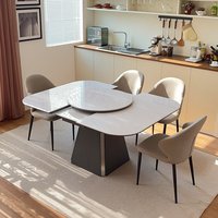 Nouvelle table à manger ovale haut de gamme avec design moderne pliable et extensible, mobilier de salle à manger écologique pour la maison
