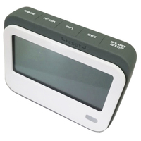 Chronomètre électronique J&R Mini moderne rectangulaire avec grand écran LCD 24 heures, option silencieuse, minuterie de cuisine, minuterie de cuisson