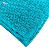 Serviette gaufrée en microfibre 400 g/m² pour le nettoyage automobile longue durée, sans peluches, sans traces, super absorbante, pour séchage des vitres