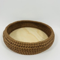 Lit pour animaux de compagnie en crochet de corde fait main sur mesure, lit doux en tricot pour chien, lit-caverne tubulaire géant en coton tricoté à la main pour chat