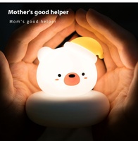 Usine Direct Moe lapin veilleuse USB alimentation Protection des yeux pour le sommeil de bébé alimentation Clap-On lit phare corps en plastique