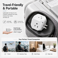 Stop Kontak Ekstensi 6-in-1 dengan 3 Soket + 2 USB-A + 1 USB-C Desain Mini Cube, Cocok untuk Rumah, Kantor, dan Perjalanan