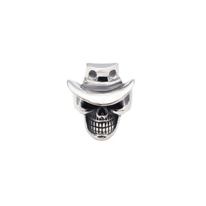 Skull <b>Ring</b> Men's <b>Titanium</b> Steel Index Finger <b>Ring</b> Geometric Shape Skeleton Design Gift Jewelry - Product Image 5
