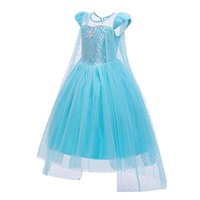 Bestseller Hot Pink 2-10 Jahre alte kleine Mädchen Elsa Perlen Prinzessin Kleid HCGD-042
