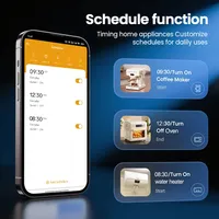 Prise intelligente 16A EU UK US avec moniteur d'énergie, prise WiFi, télécommande, minuterie, compatible Alexa et Google Home pour accessoires de prises électriques