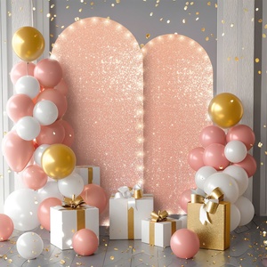 C252 copertura <span class=keywords><strong>arco</strong></span> LED luce stringa <span class=keywords><strong>foto</strong></span> fondale con paillettes semicircolare sfondo festa compleanno <span class=keywords><strong>arco</strong></span> abito in tessuto - Product Image 2