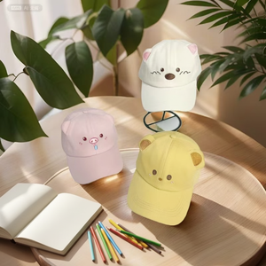 Gorra de Béisbol con Bordado Tridimensional de Cerditos, Ositos y Perritos, Sombrero <span class=keywords><strong>para</strong></span> Mujer <span class=keywords><strong>para</strong></span> Actividades al Aire Libre - Product Image 6