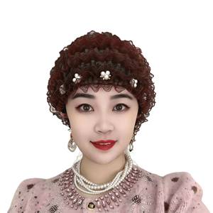 Voile musulman en dentelle de couleur unie à longue traîne, doux, élastique, respirant, écologique, bonnet chimio - Product Image 3