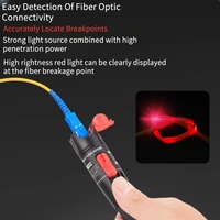 Stylo de localisation de défaut visuel 650nm lumière rouge 10mW 10KM stylo de test laser à fibre VFL pour réseaux FTTH et IP