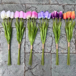 Real Touch Tulip Decoración del hogar Flores Decoración de la sala de estar Flor de imitación Tulipán artificial - Product Image 5
