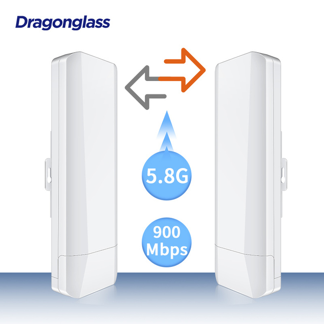 900Mbps 5KM Range Signal Amplifier Long Range Transmission WiFi Repeater Router Outdoor 5G Wireless Bridge POE GSM Connectivity