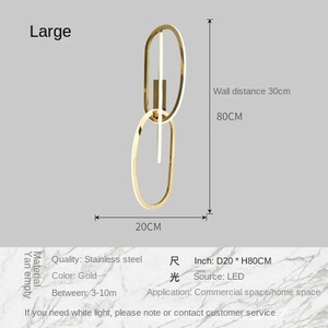 Lampe murale d'intérieur LED Design nordique moderne Chevet acrylique simple pour chambre à coucher salon décoration de fond de bureau à domicile - Product Image 2