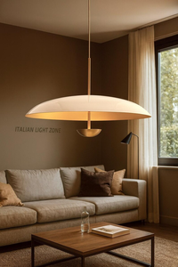 Lustre suspendu en laiton de style moderne du milieu du siècle, design italien, dôme, années 1950, réglable, fait main, luminaire de plafond vintage - Product Image 2