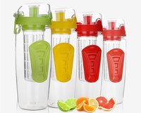 Bouteille d'eau détox minimaliste écologique Madou 1000 ml, sans BPA, en plastique, avec infuseur à fruits et thé, personnalisable, pour le sport, les enfants, mug sûr