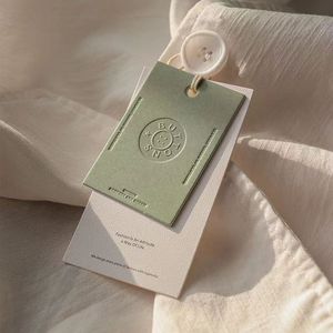 Logo en <span class=keywords><strong>carton</strong></span> personnalisé boucle d'oreille étiquette volante étiquette de prix personnalisée étiquettes de vêtements carte de remerciement - Product Image 3