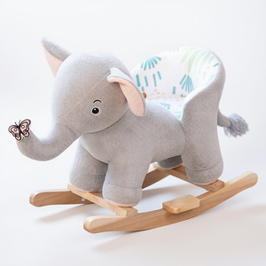 Nouvelle chaise à bascule mignonne en forme de papillon et d'éléphant pour enfants, cheval à bascule animalier - Product Image 1