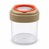 Boîte d'observation d'insectes transparente avec couvercle loupe, collecteur de insectes ventilé pour l'exploration de la nature en plein air des enfants