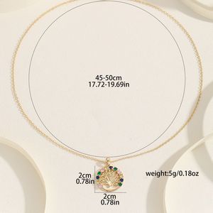Elegante Collar con Colgante del Árbol de la Vida, Colorido, con Micro Pavé de Circones, Amuleto, Collar con Dije para Mujer, Regalo Romántico de Joyería Familiar - Product Image 6