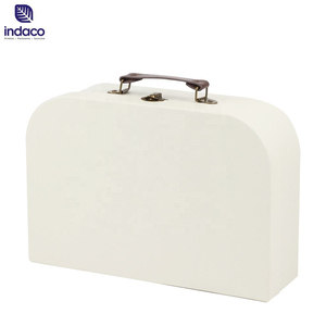 Customizable <b>Vintage</b> Cardboard Suitcase <b>Box</b> Set with Handle for Children's Gifts Logo Pattern and 4C Printing for Packaging - Product Image 6